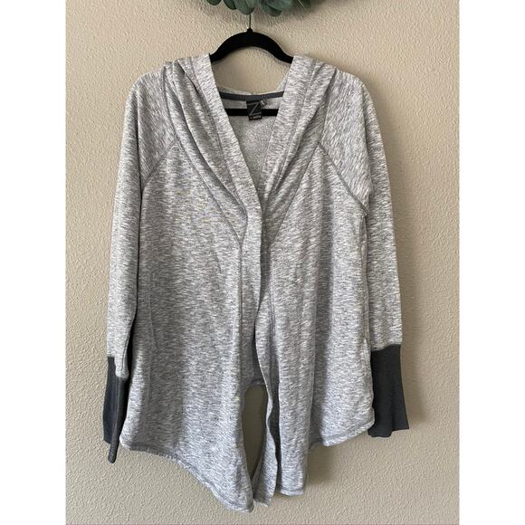 Z by Zella Prism Drape Front Snap Closure Hooded Athleisure Womens Cardigan XL - Picture 1 of 10
